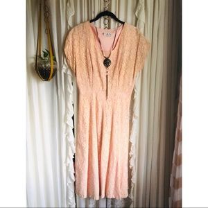 Peach Wash Lace Dress